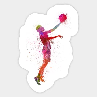 Basketball player in watercolor Sticker